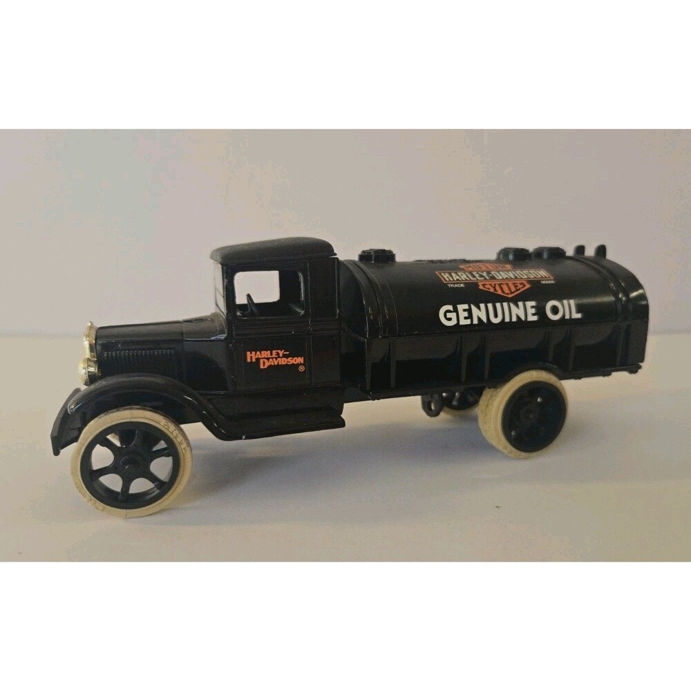 Vintage ERTL 1/34 Harley Davidson 1931 Hawkeye Tanker Die Cast Coin Bank w/ Key